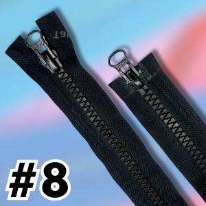 Zamek kostkowy #8 dwusuwakowy