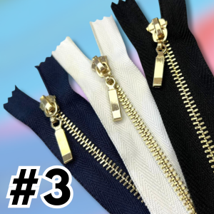 Zamek metalowy #3 VT0 błyszczący