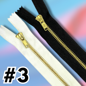 Zamek metalowy VT0 #3 do rozporka